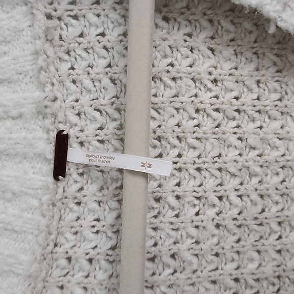 Free People Whistle Henley waffle sweater size medium in cream - Picture 10 of 12